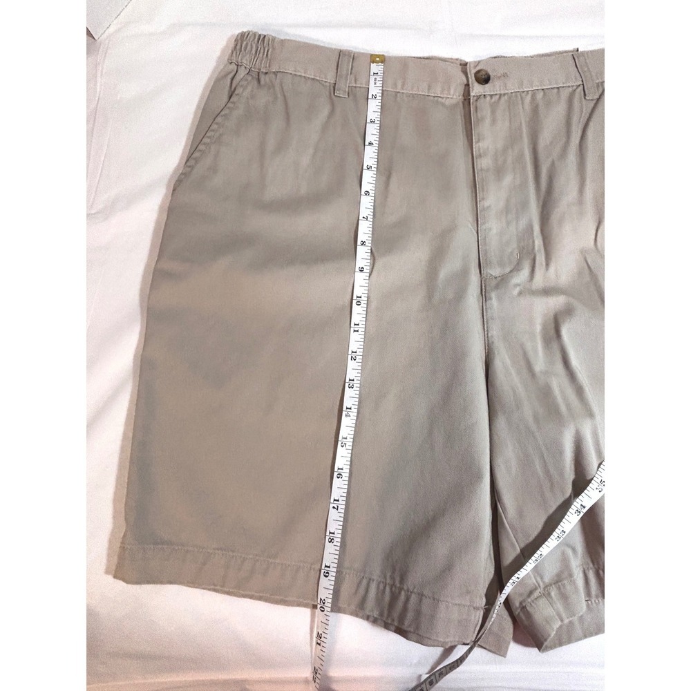 Architect Men's Khaki Walk Shorts 40 Tan Cotton Elastic Waist Casual Twill NWT - Picture 6 of 7